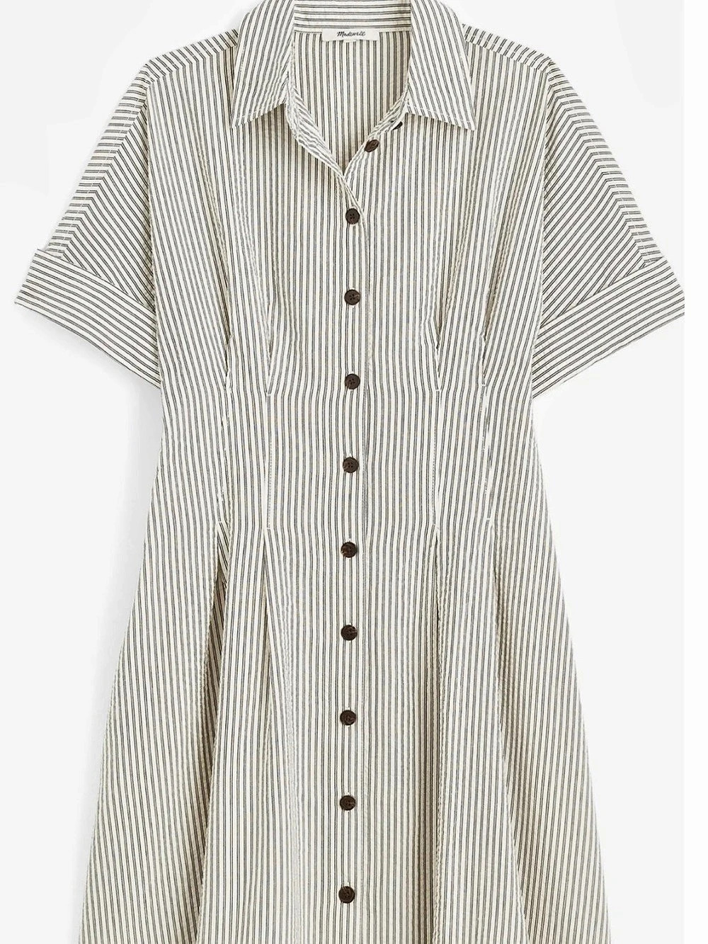 Madewell The Perry Stripe Cotton Seersucker Mini Shirtdress